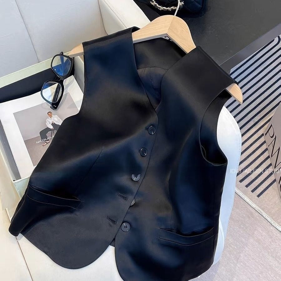 Ladies' Vest Sleeveless Fashion Casual All-matching