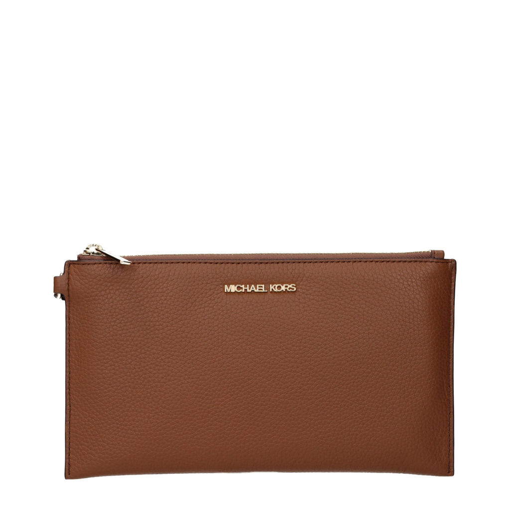 Brown Leather Clutch Bags