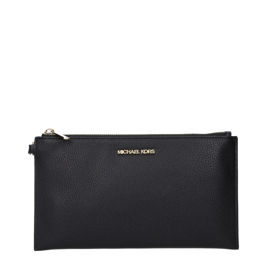 Black Leather Clutch Bags