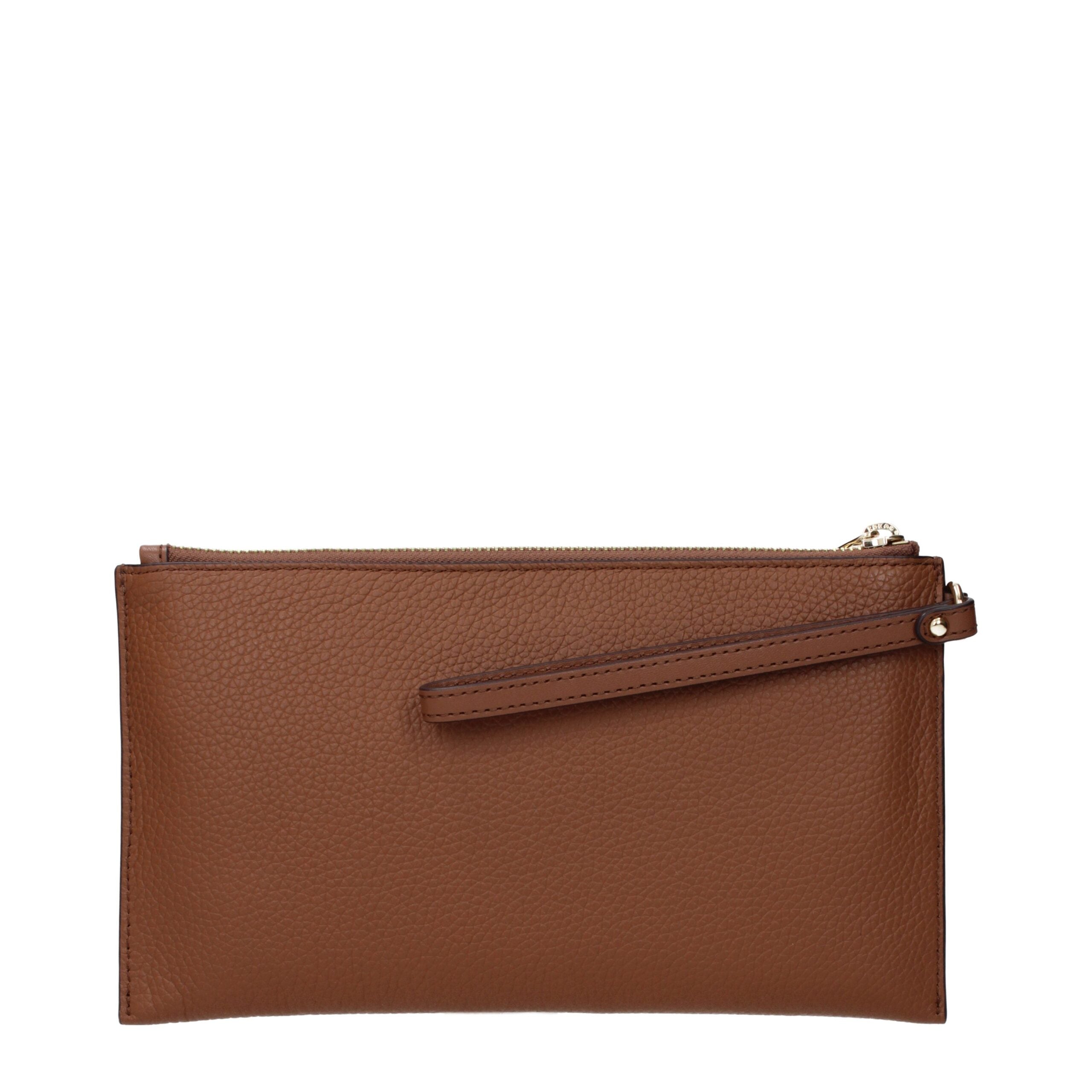 Brown Leather Clutch Bags