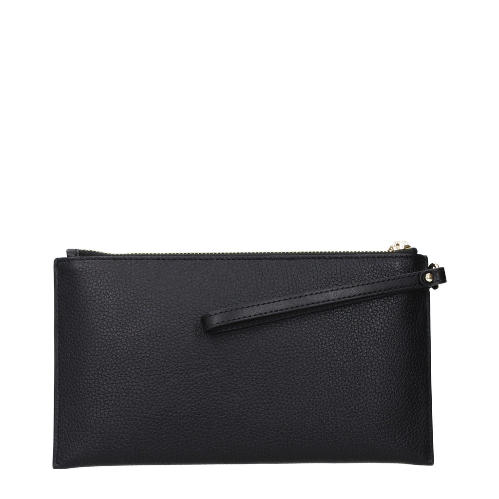Black Leather Clutch Bags