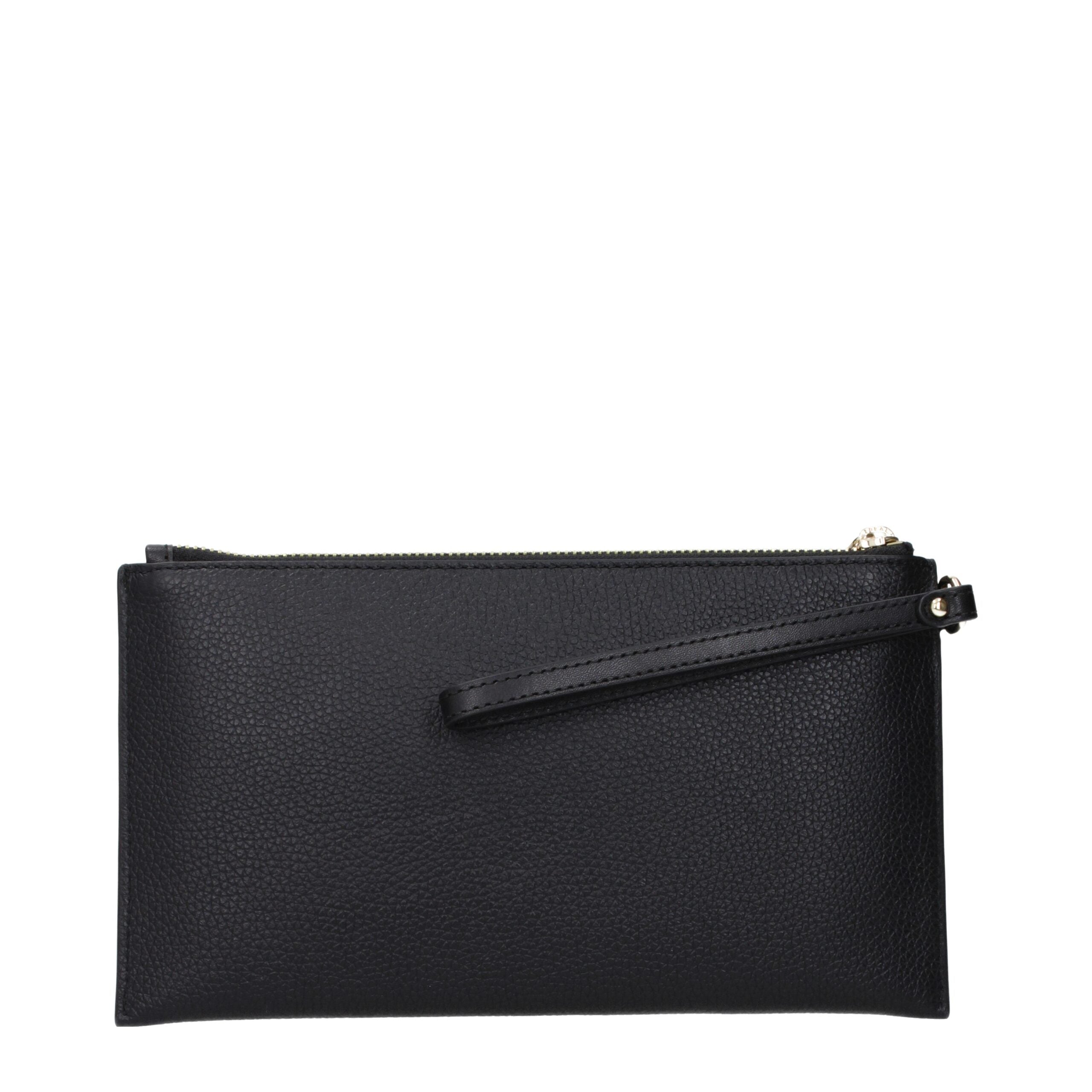 Black Leather Clutch Bags