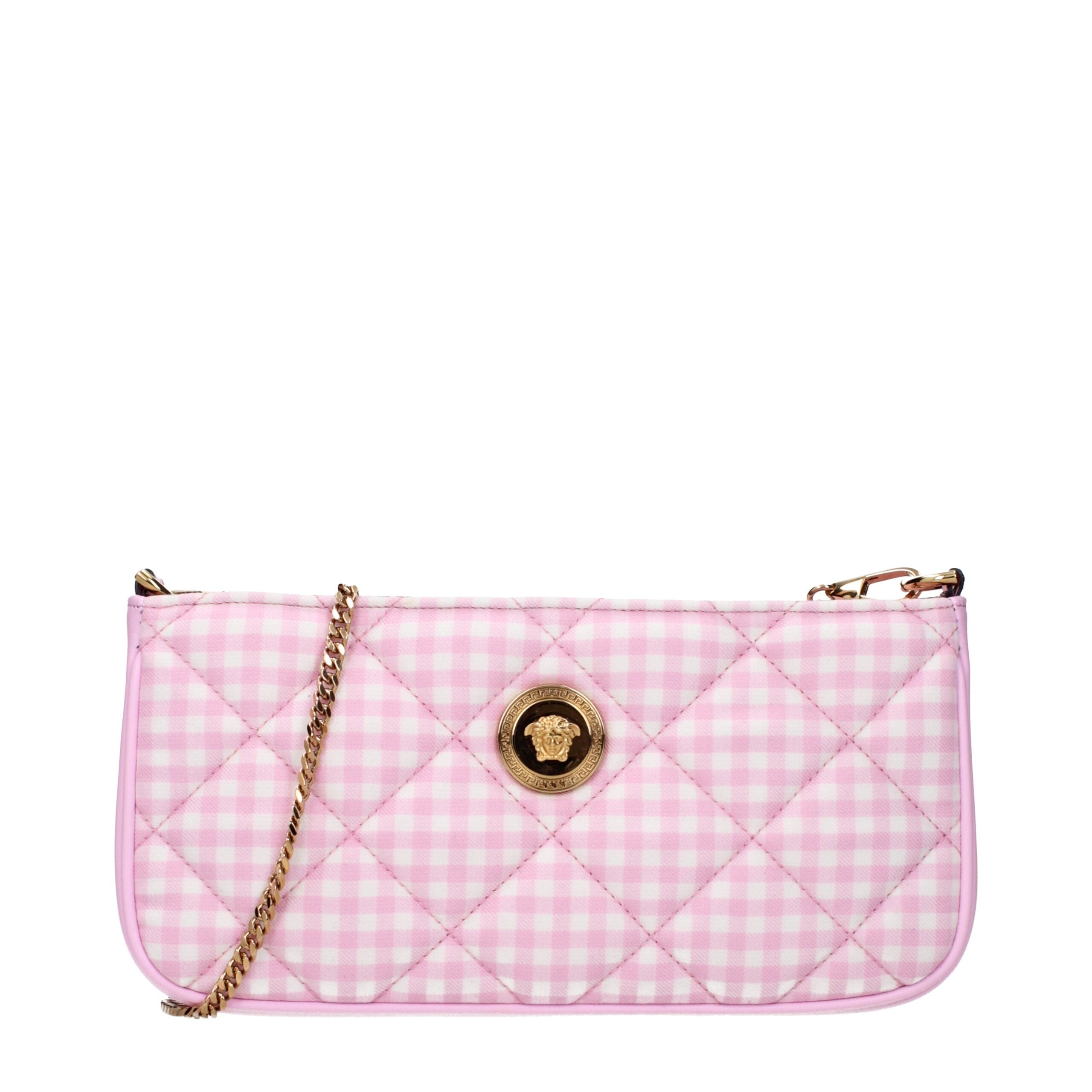 Pink Fabric Shoulder Bags