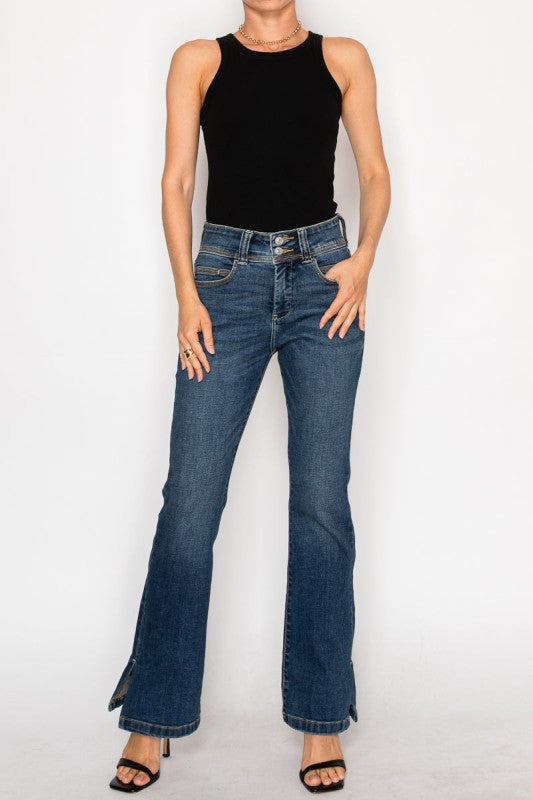 AT2060BTDT *Tummy Control* High Rise Bootcut Jeans