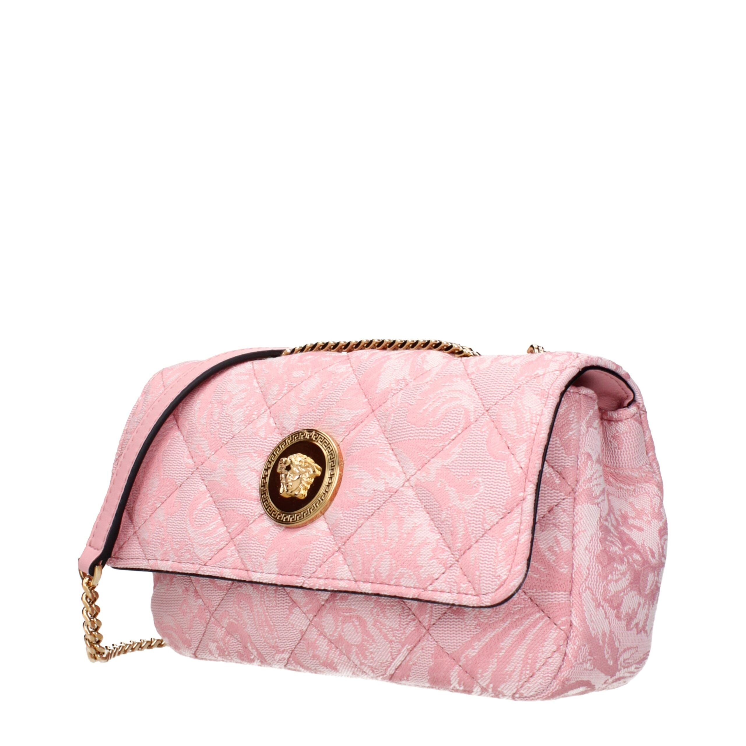 Pink Fabric Shoulder Bags