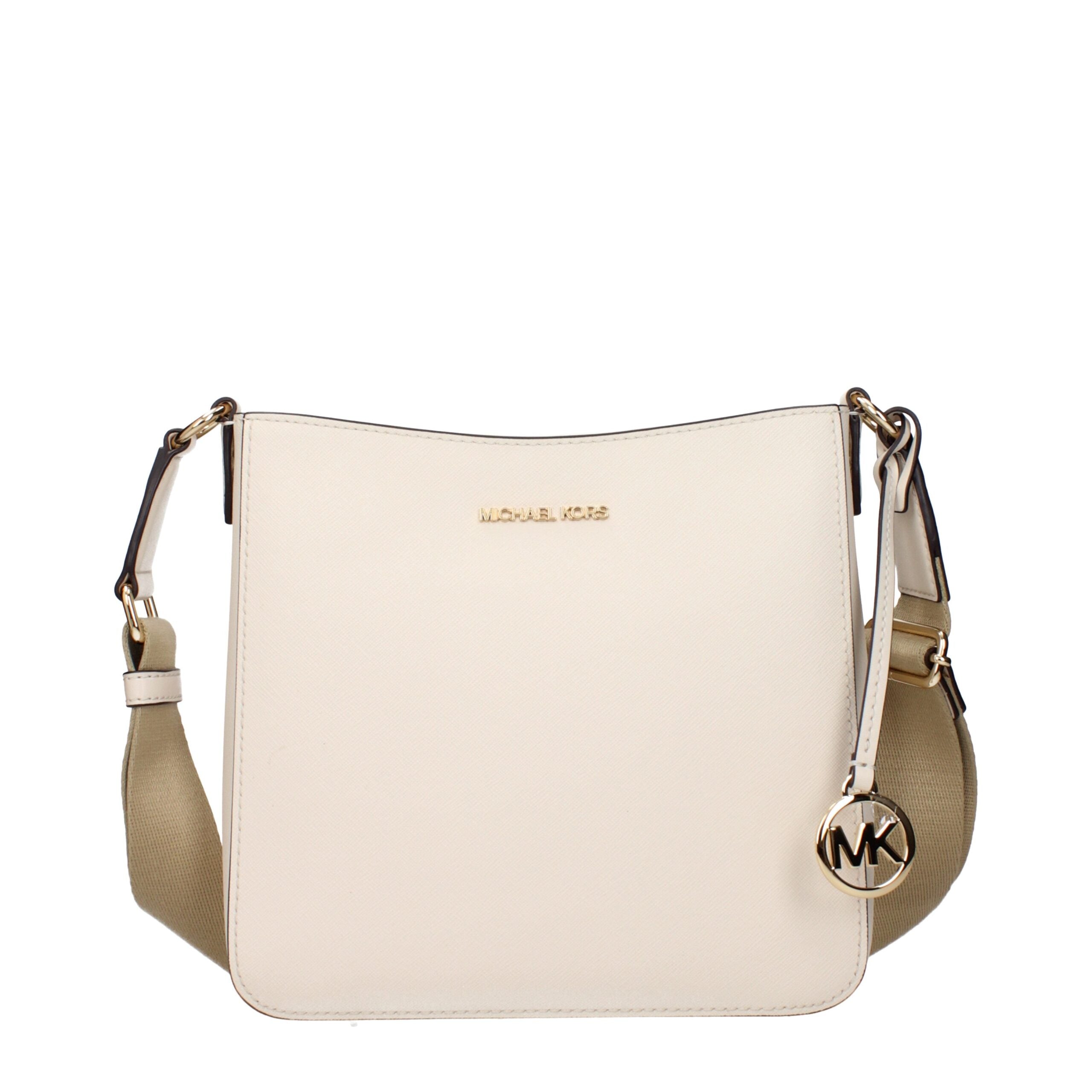 Beige Leather Shoulder Bags
