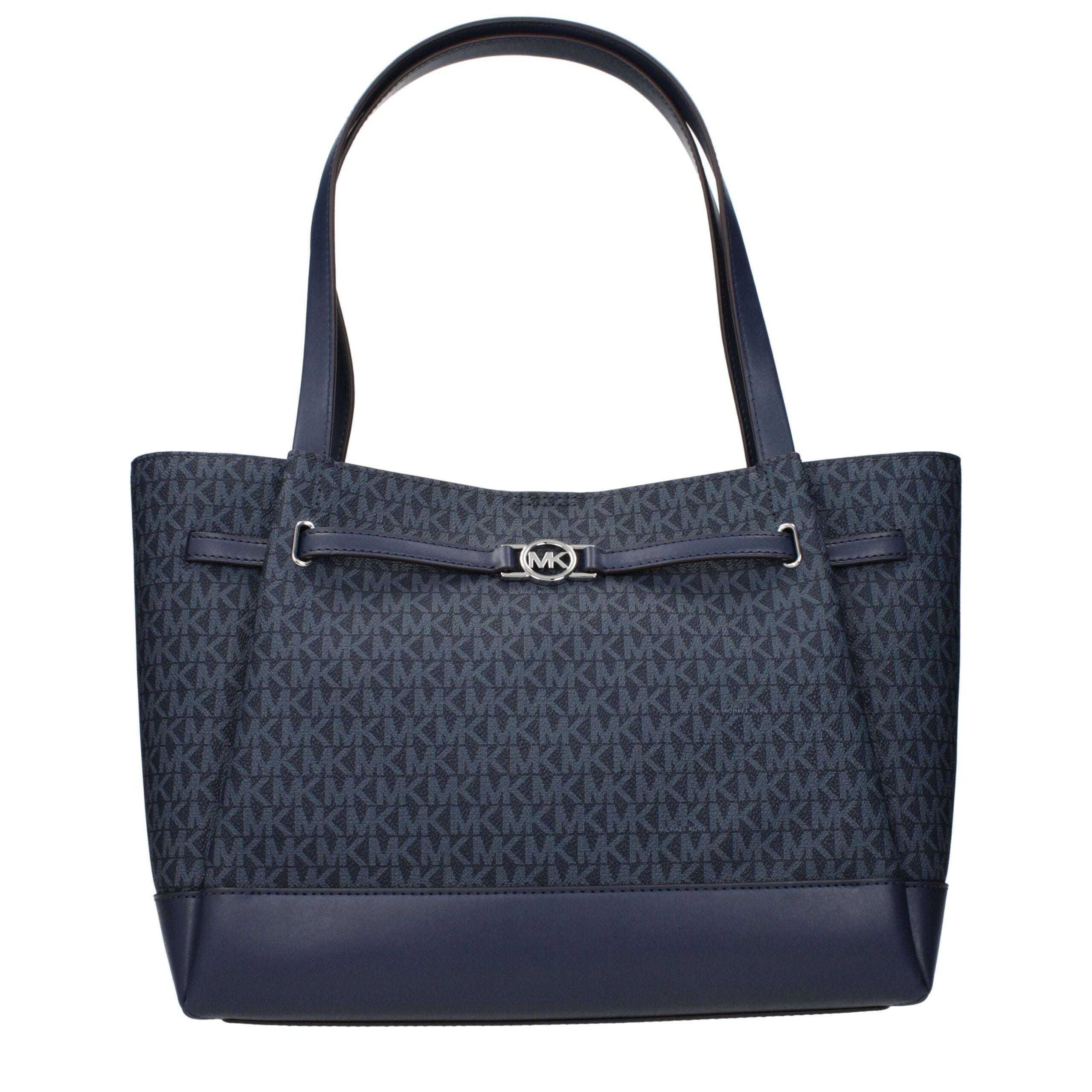 Blue Fabric Shoulder Bags