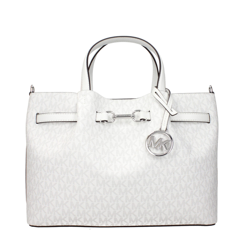 White Fabric Handbags