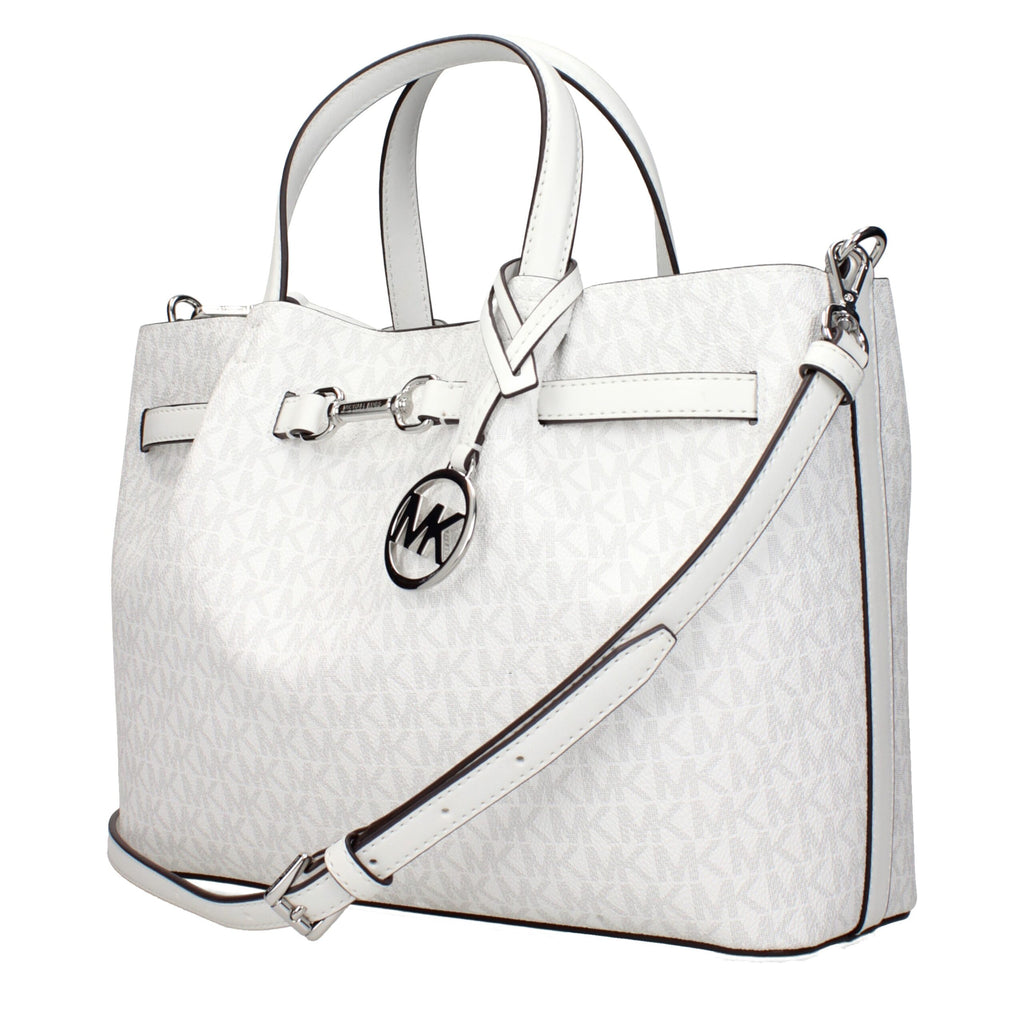 White Fabric Handbags
