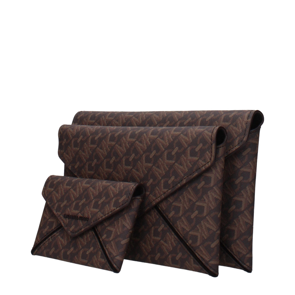 Brown Fabric Clutch Bags