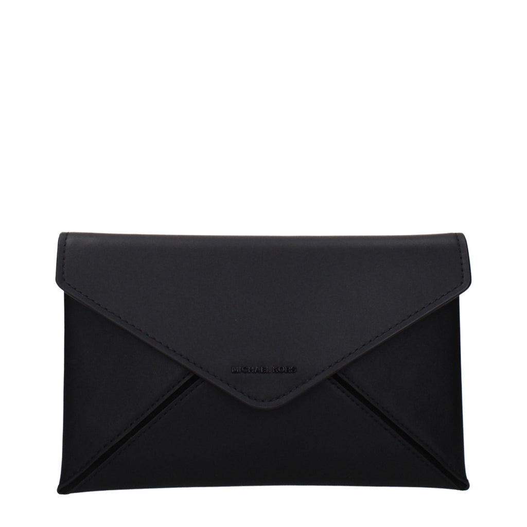 Black Leather Clutch Bags