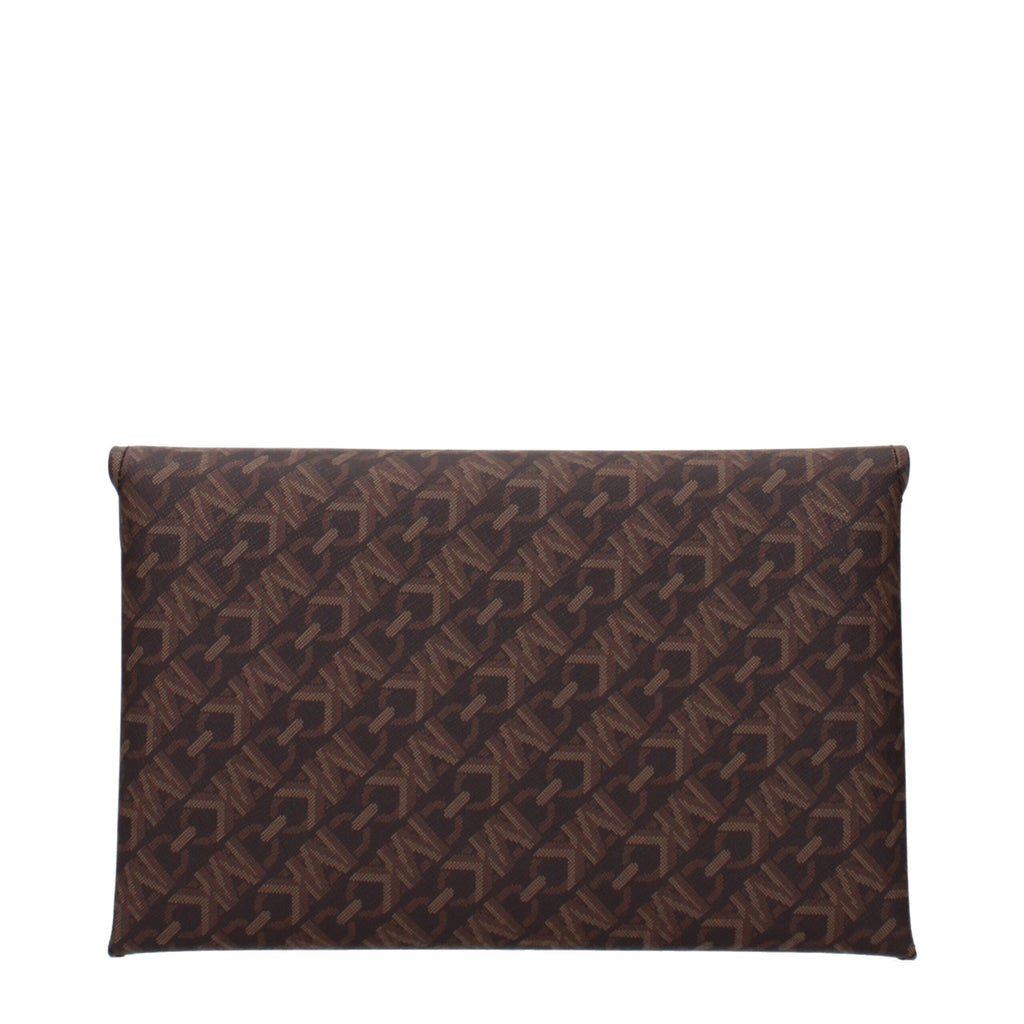 Brown Fabric Clutch Bags