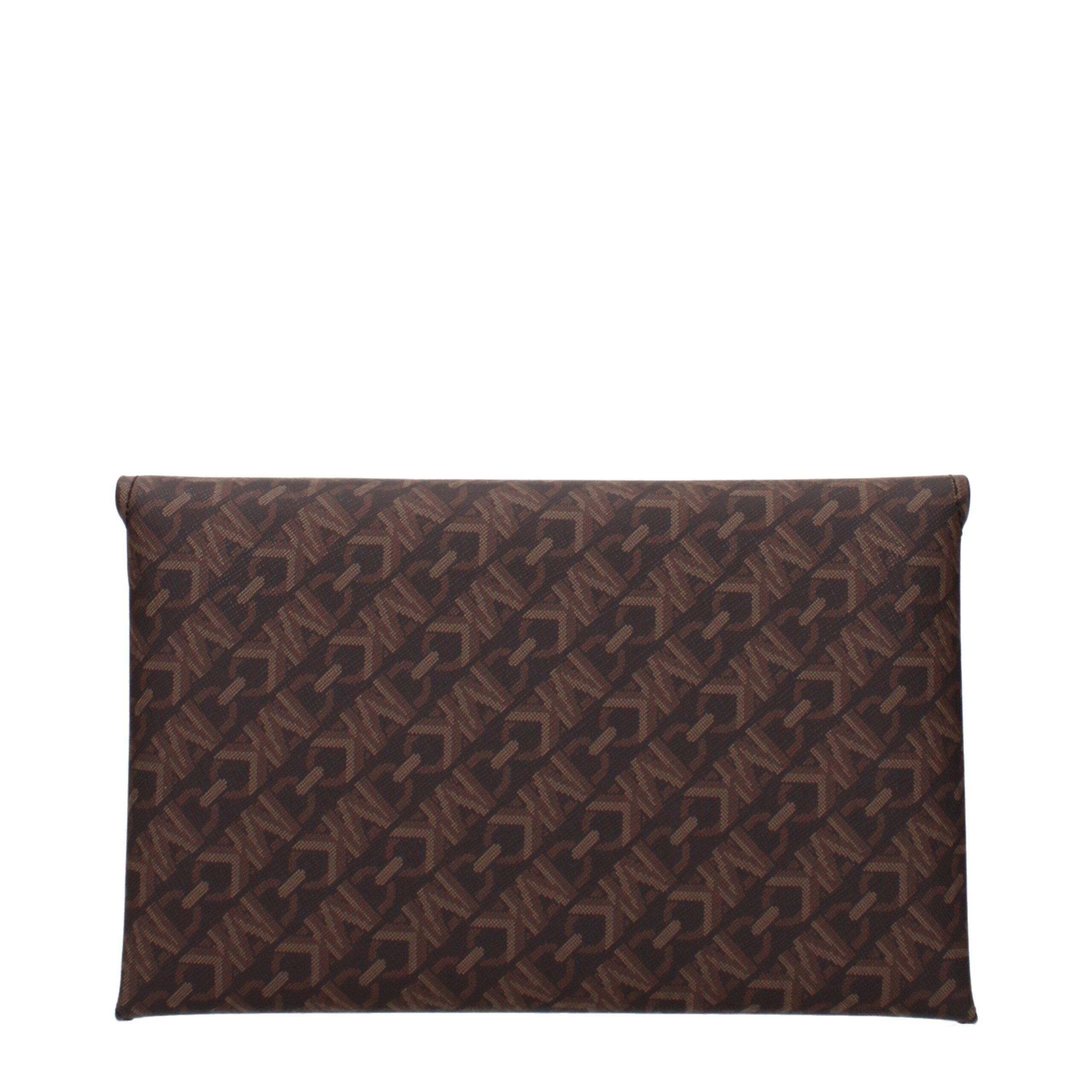 Brown Fabric Clutch Bags