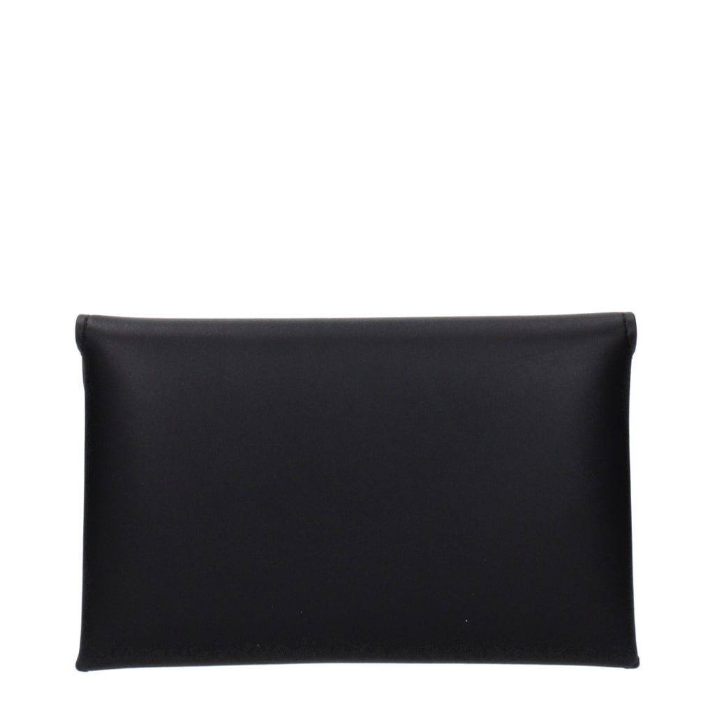 Black Leather Clutch Bags