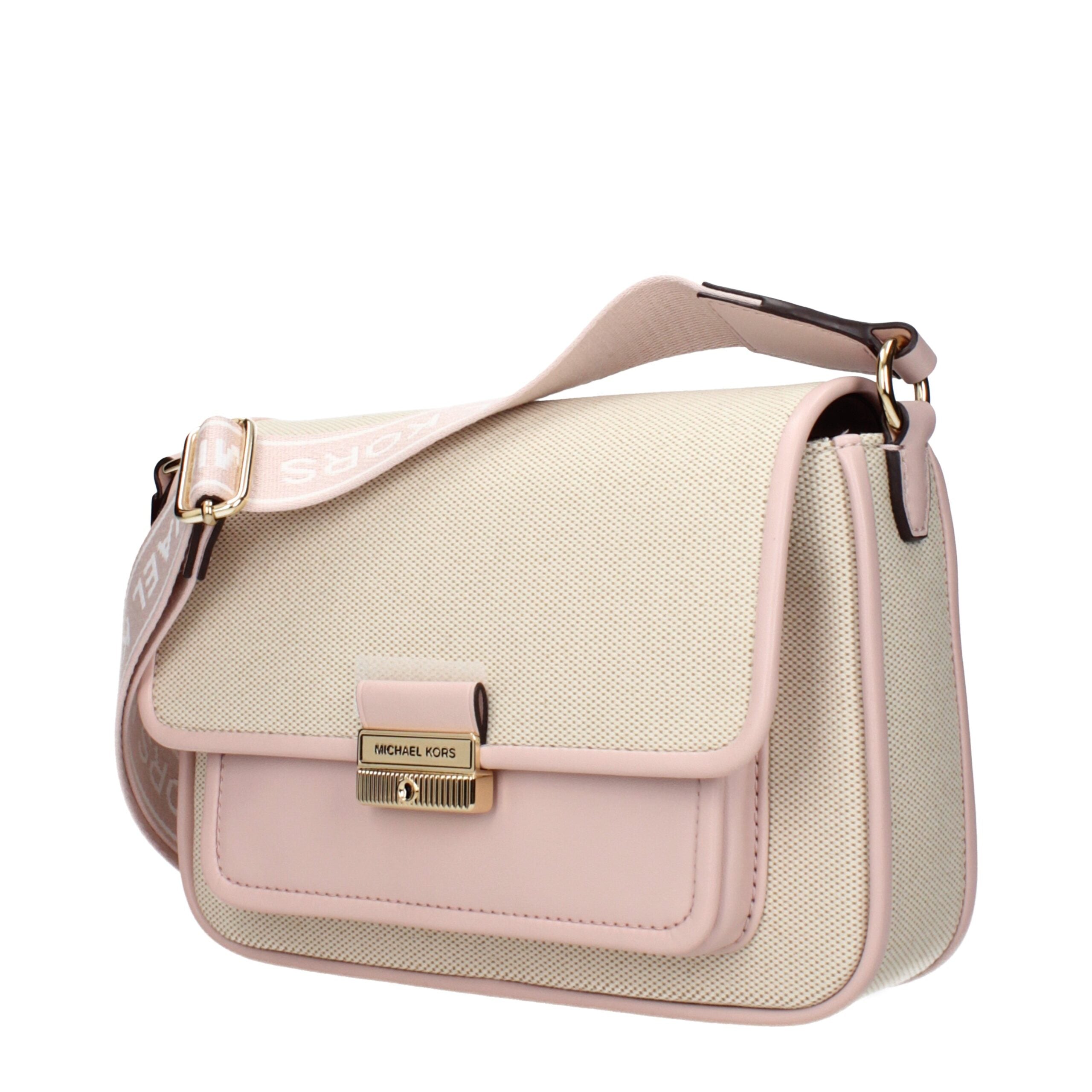 Beige Fabric Crossbody Bags