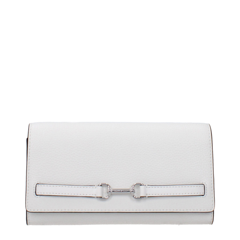White Leather Clutch Bags