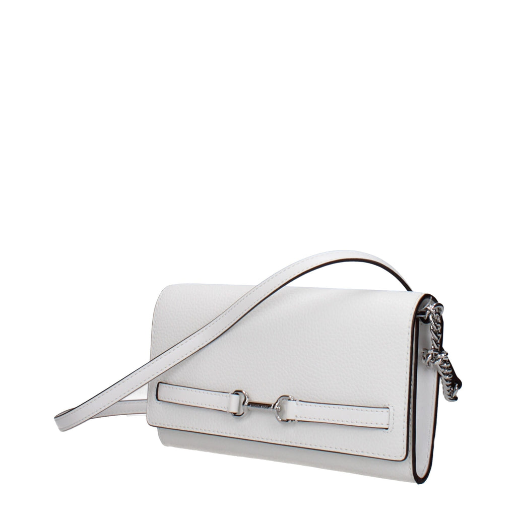 White Leather Clutch Bags
