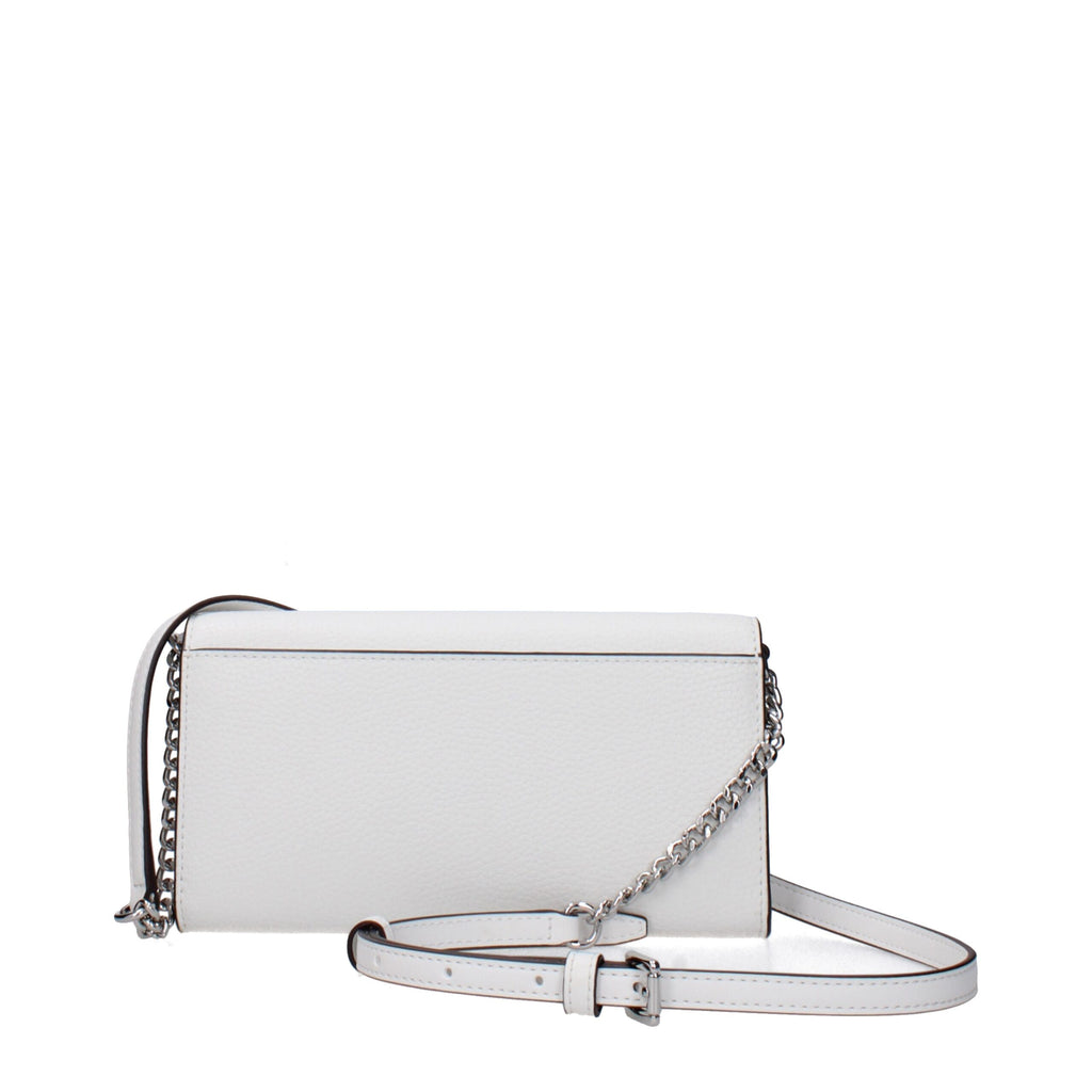 White Leather Clutch Bags