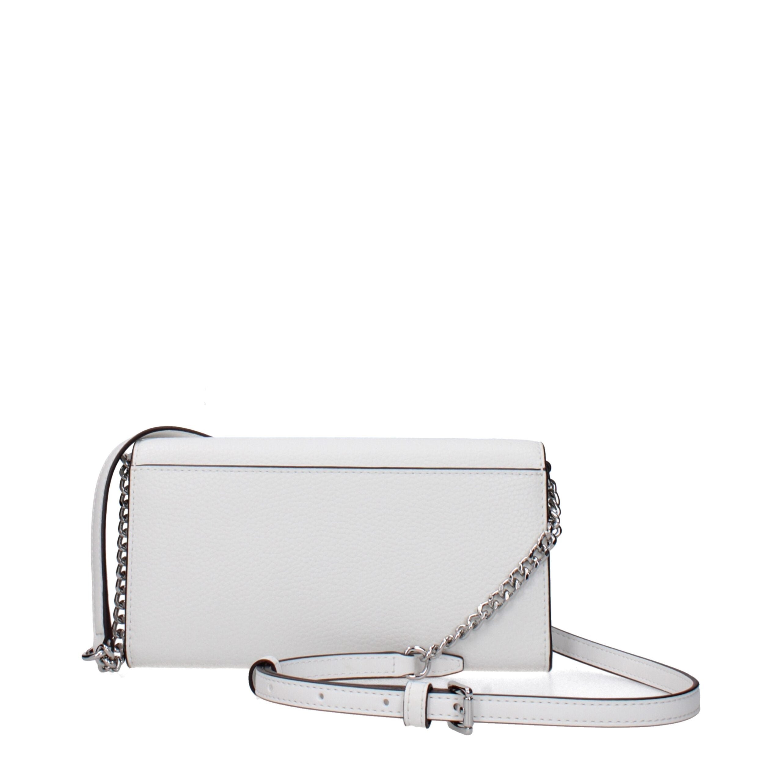 White Leather Clutch Bags