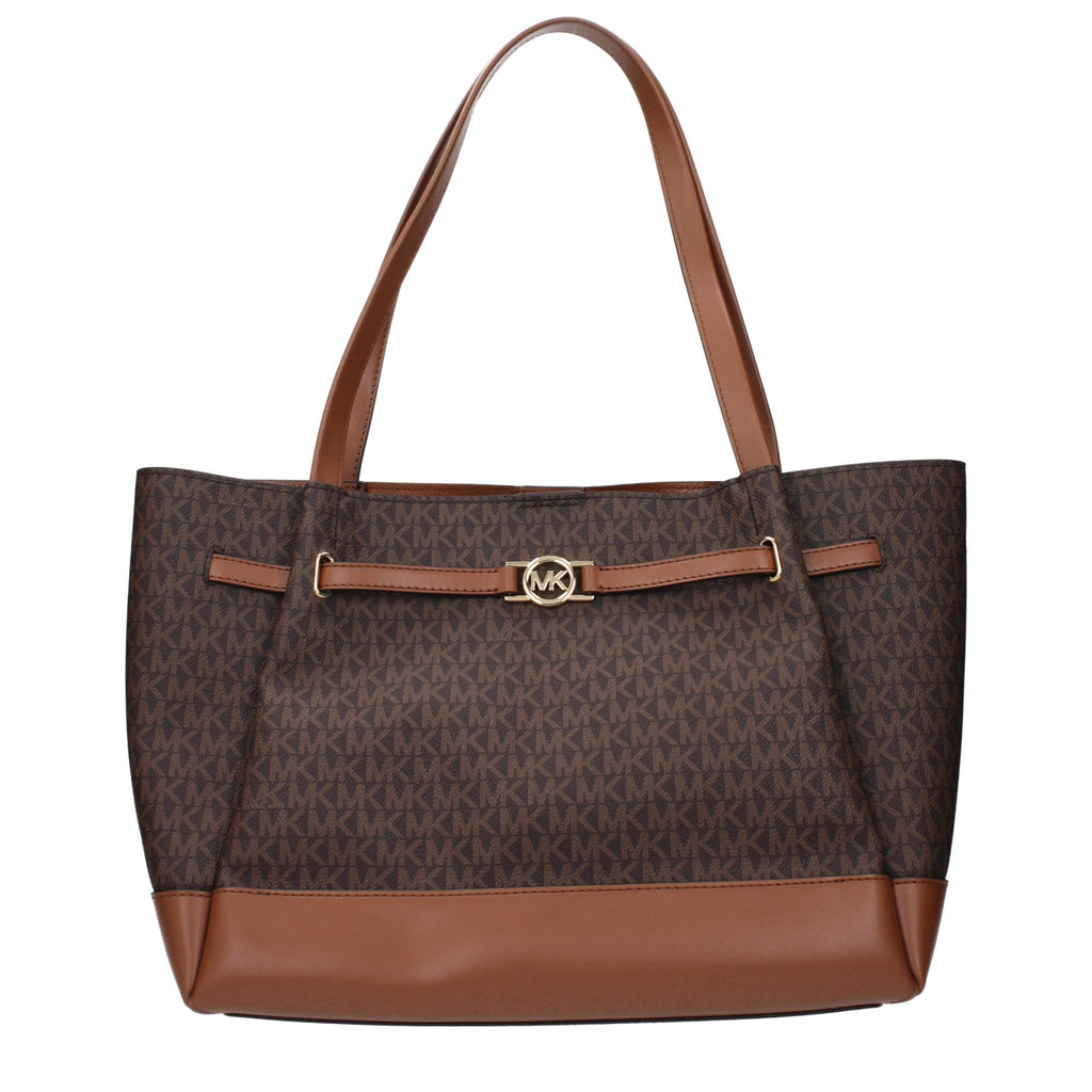 Brown Fabric Shoulder Bags