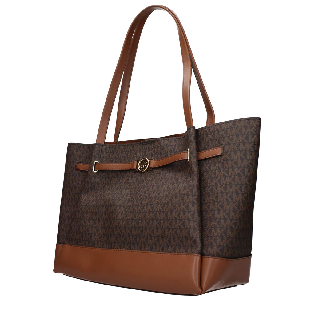 Brown Fabric Shoulder Bags