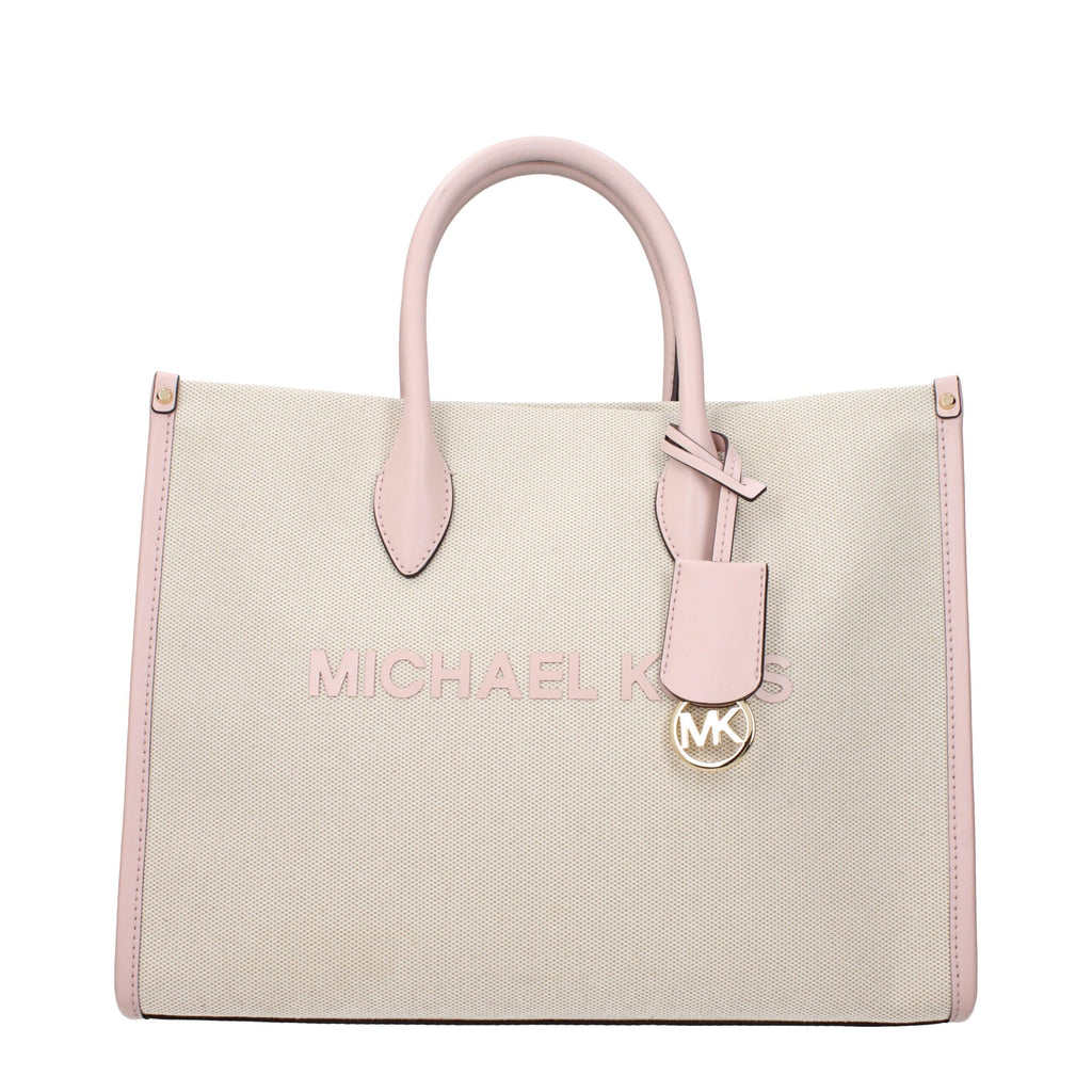 Beige Fabric Handbags