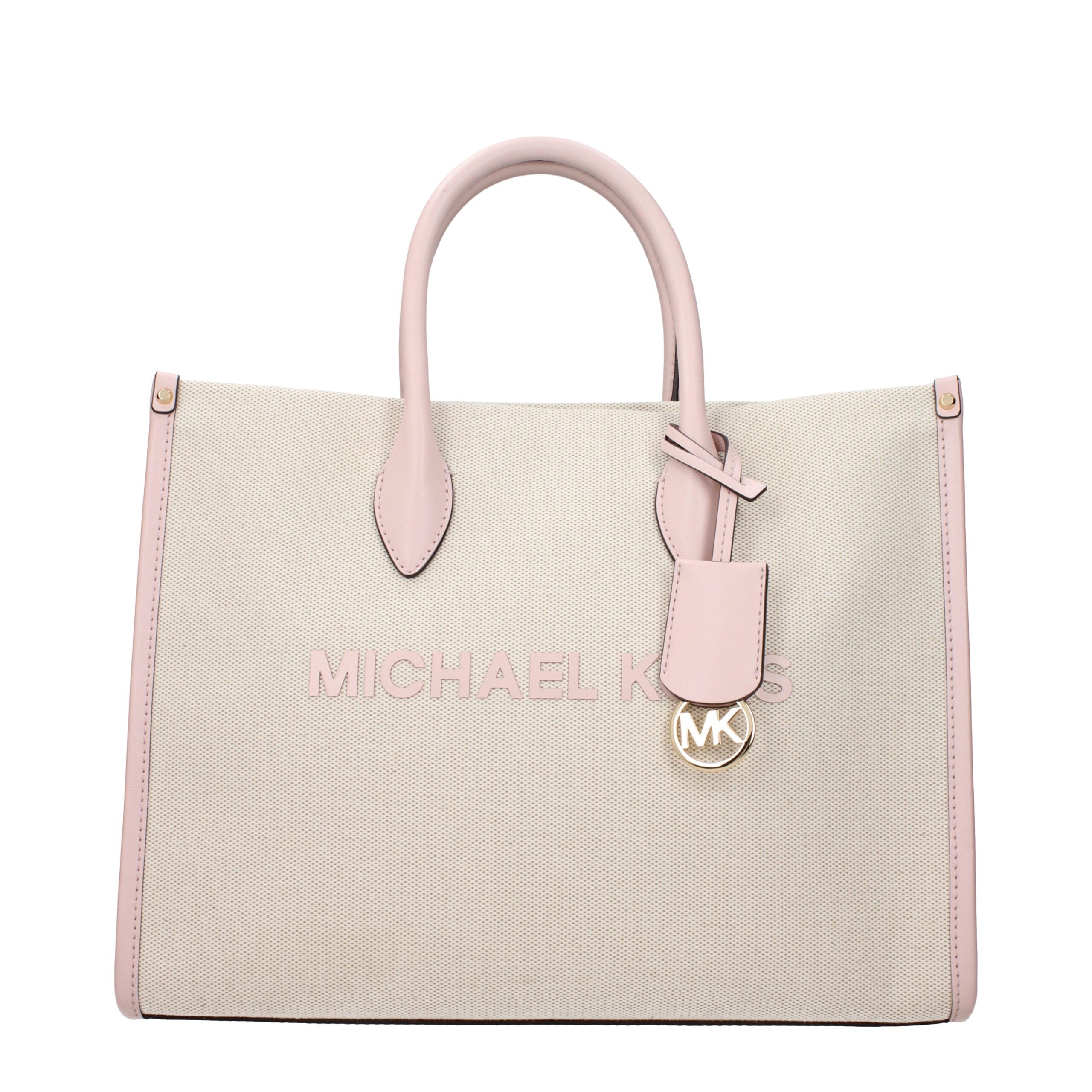 Beige Fabric Handbags