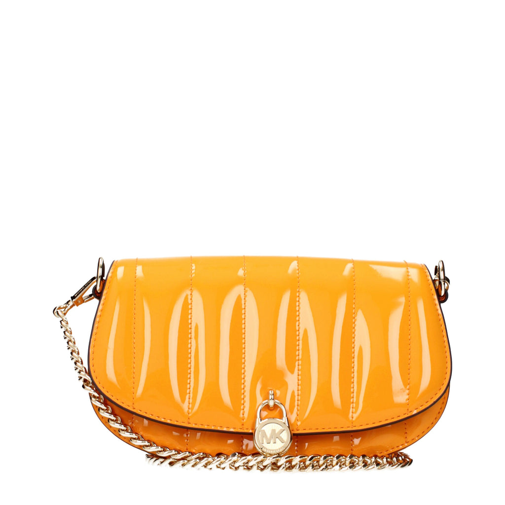 Orange Leather Crossbody Bags