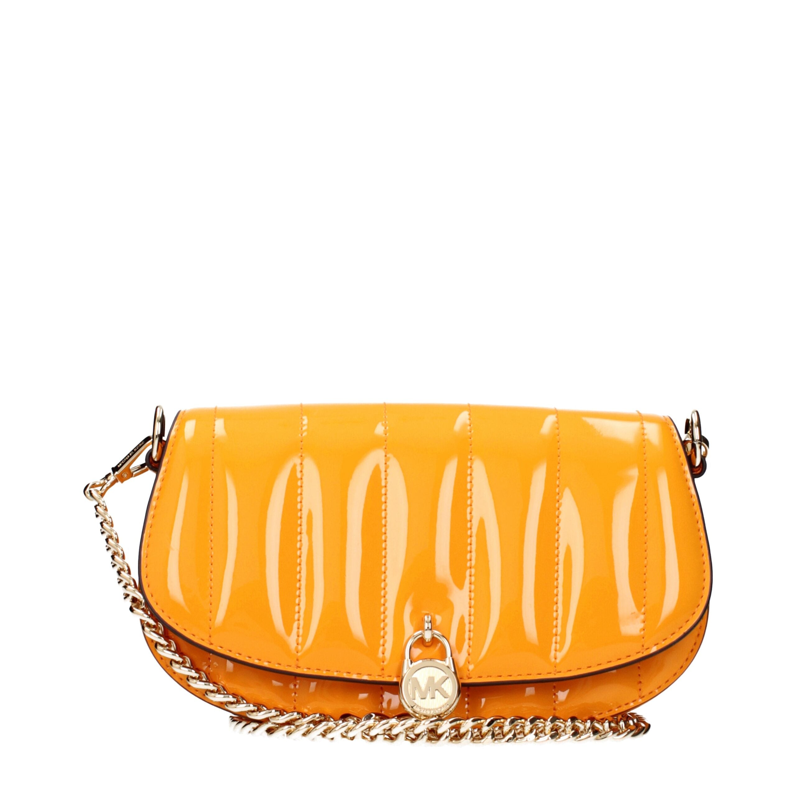 Orange Leather Crossbody Bags