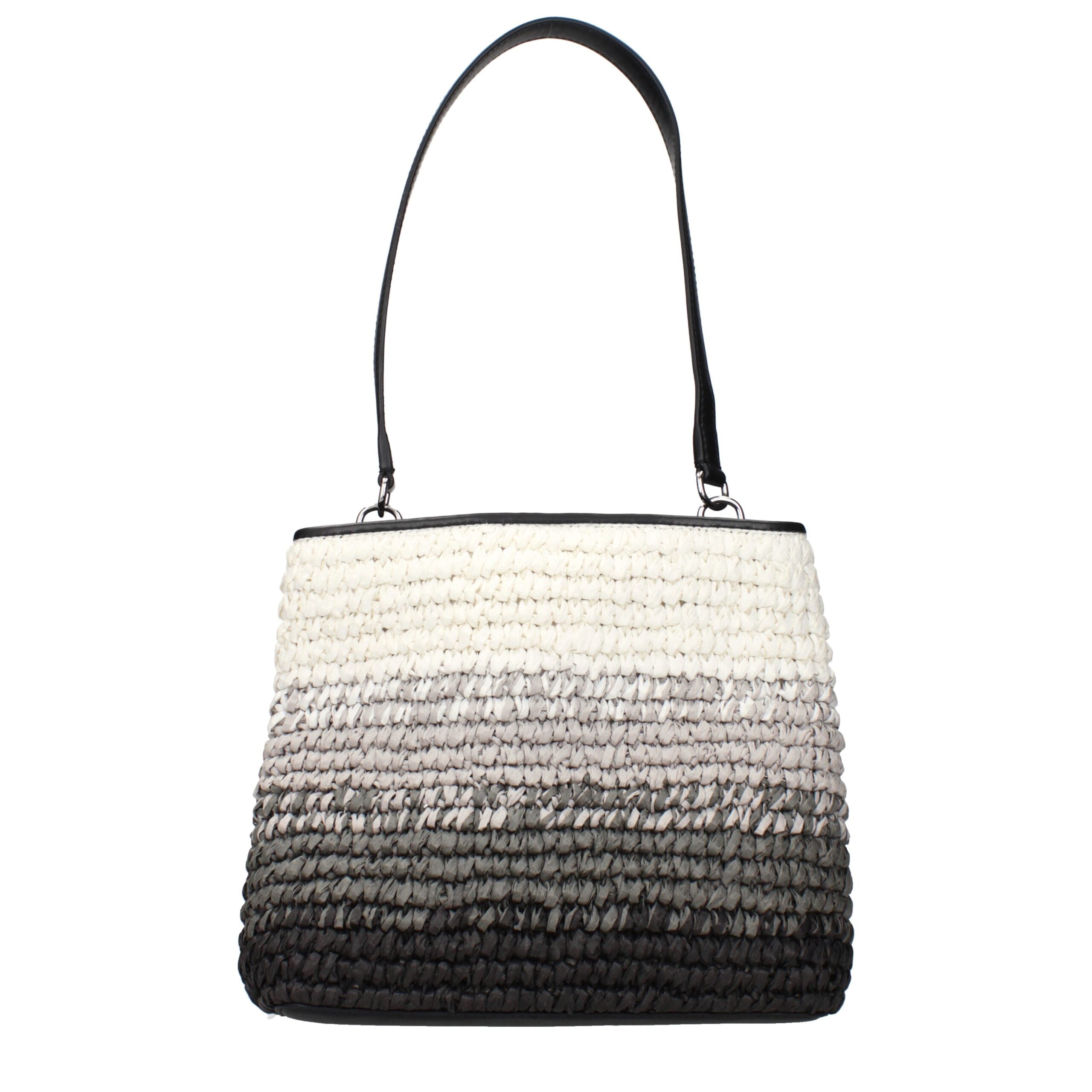 Black Raffia Shoulder Bags
