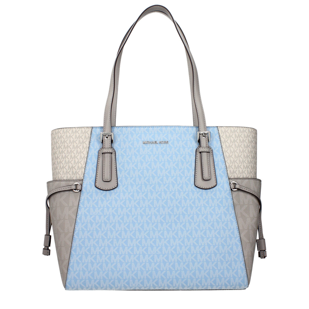 Light Blue Fabric Shoulder Bags